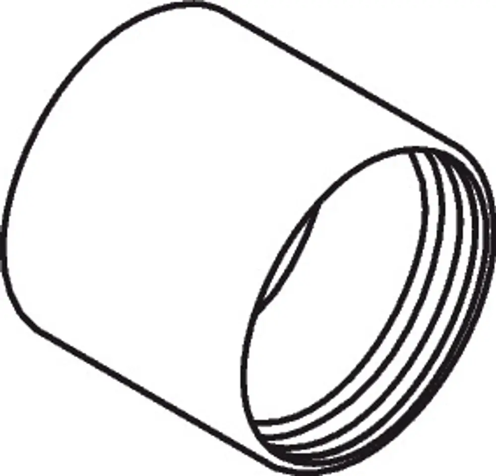 Metallisches, zylindrisches Element mit Innengewinde, das zum Anschluss von Wasserleitungen in AXOR Mischern verwendet wird.